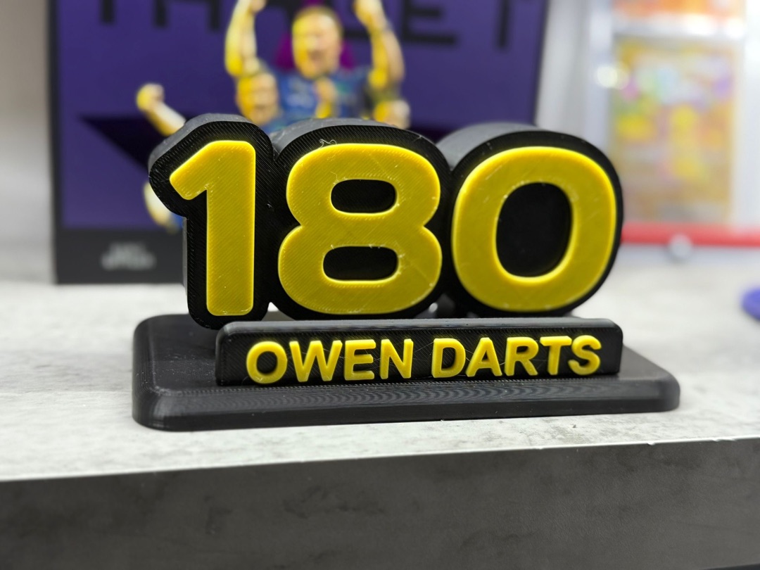 180 darts plaque design