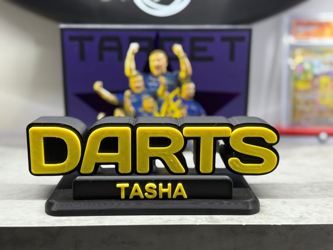 Custom DARTS name plaque alternate design